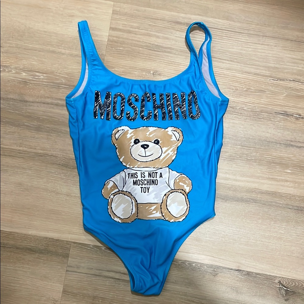 Moschino Blue Teddy Bear Swimsuit